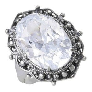 Серебряное кольцо с ювелирным стеклом