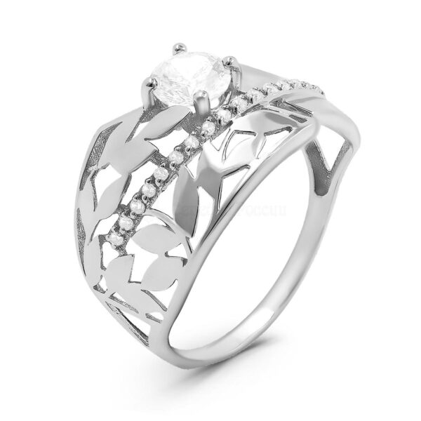 Серебряное кольцо с фианитом