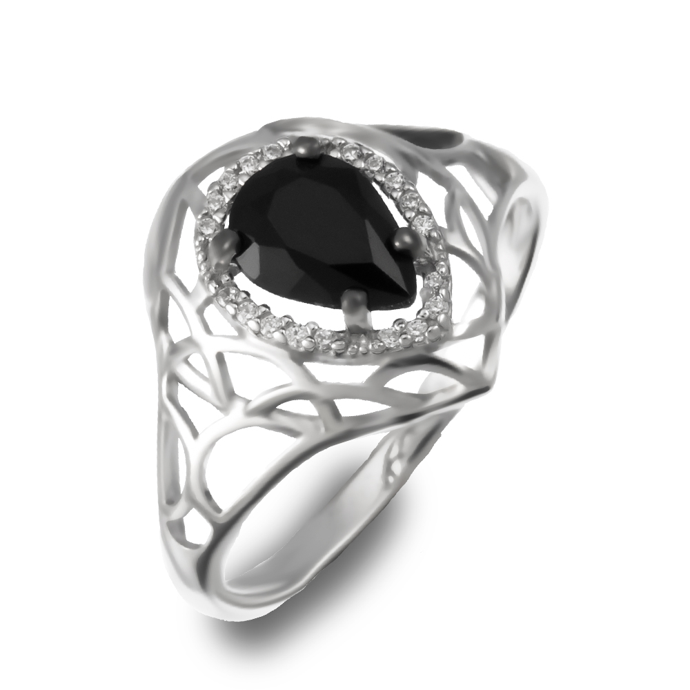 Серебряное кольцо с цирконием – Теле-Интернет-Бутик ювелирных изделий TORRE RICCA