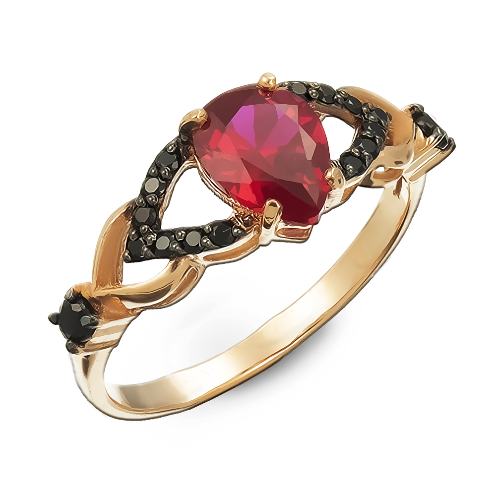 серебряное кольцо с рубином