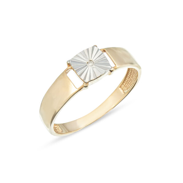 Серебряное  кольцо с бриллиантом